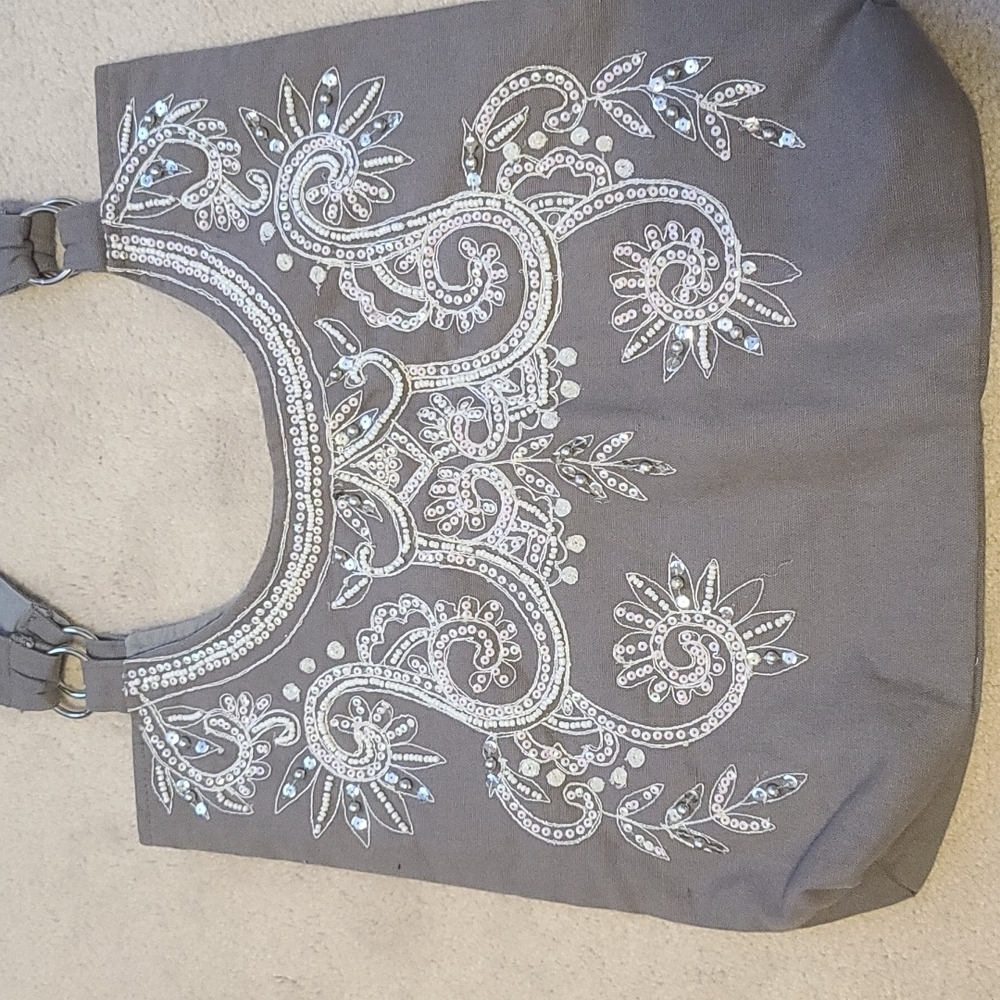 Embroidered Canvas Tote